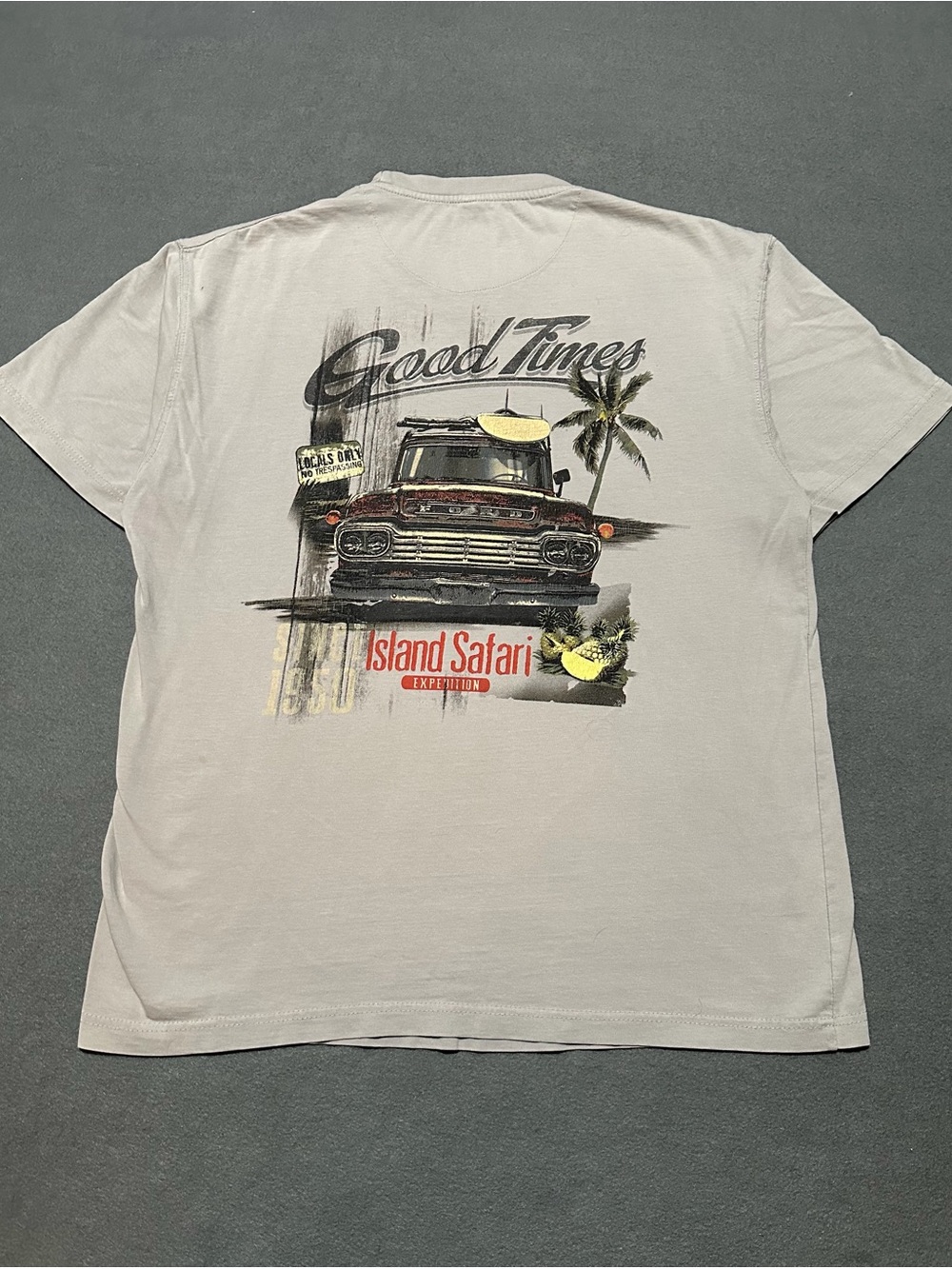Newport Blue Good Times Island Safari Graphic Tee - cream/beige
